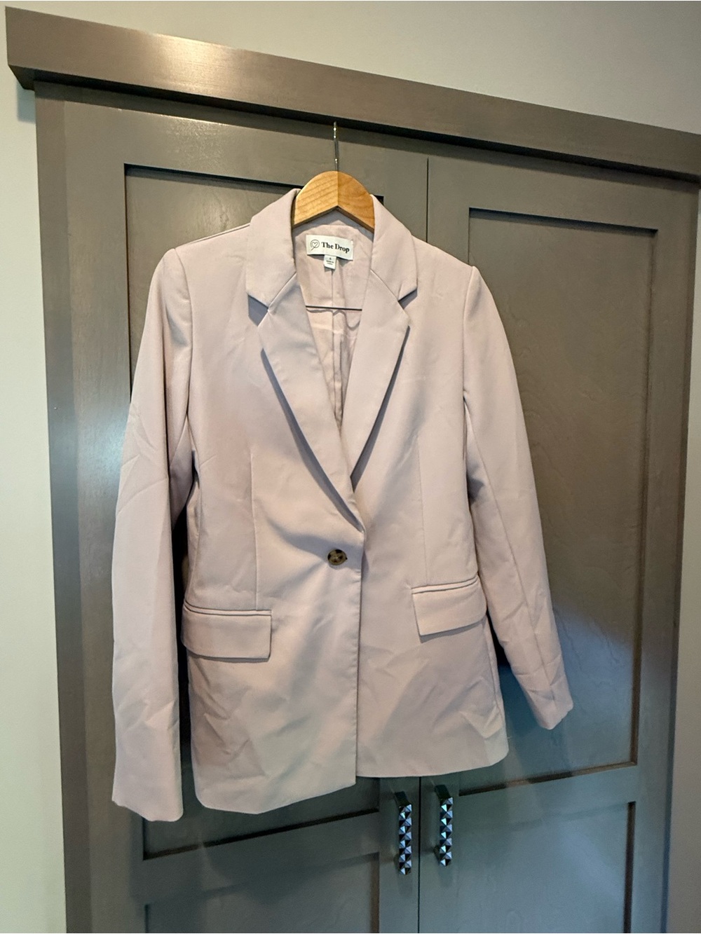 Super Soft Skies Are Blue Single-Button Lilac-Tone Blazer